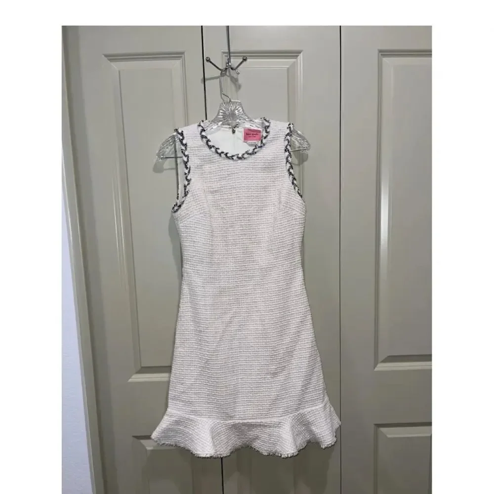 kate spade white tweed dress